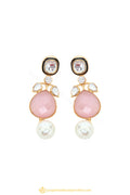 Gold Finished Earrings by PTJ