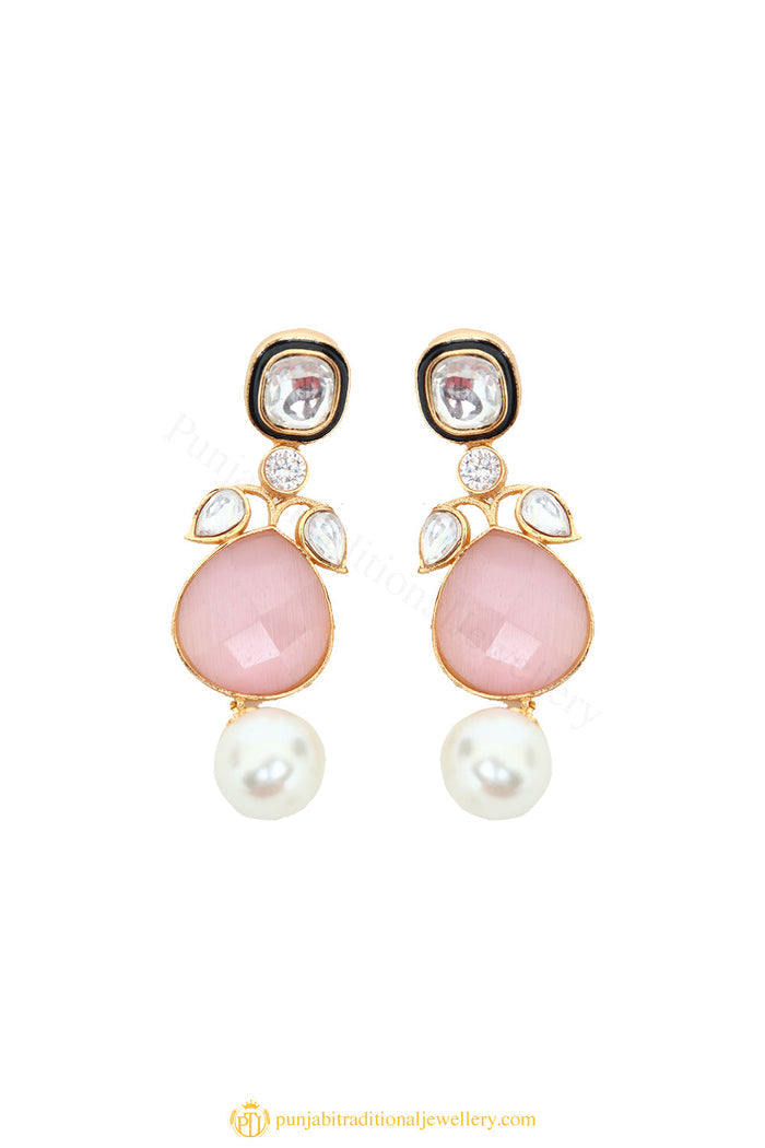 Gold Finished Earrings by PTJ