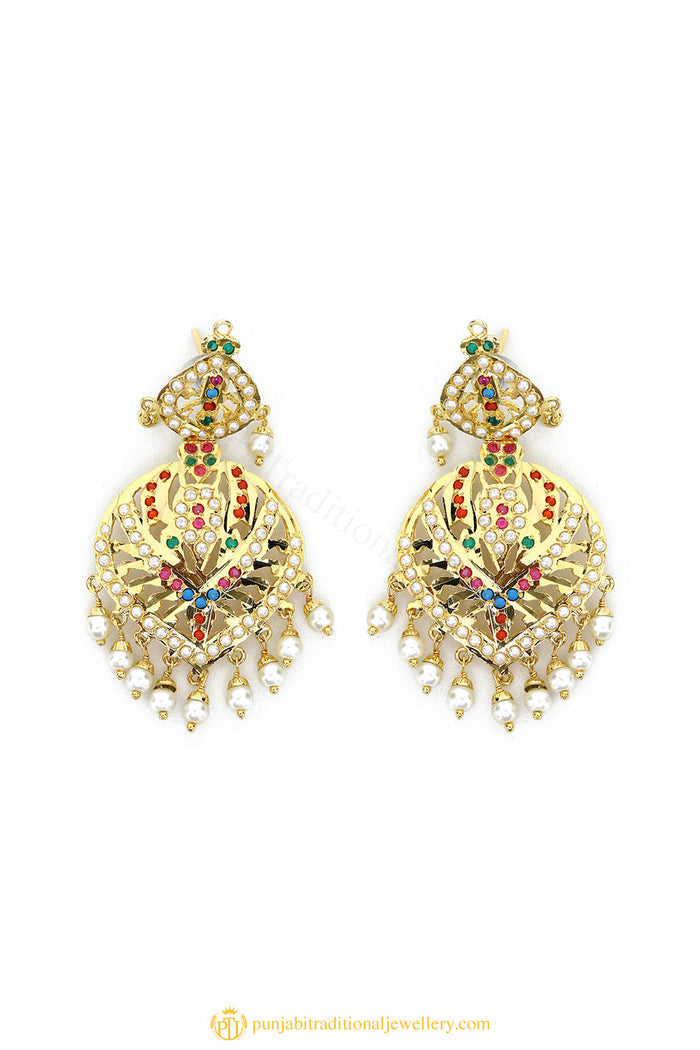 Gold Finished Earrings by PTJ
