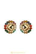 Gold Finished Earrings by PTJ