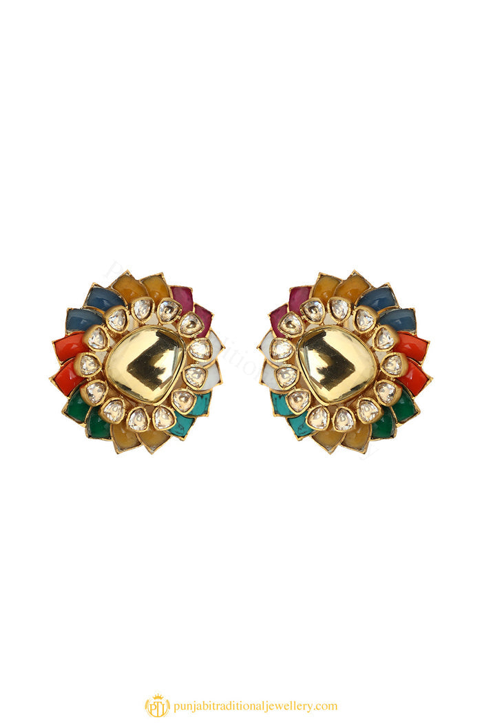 Gold Finished Earrings by PTJ