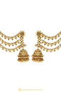 Gold Finished Earrings by PTJ