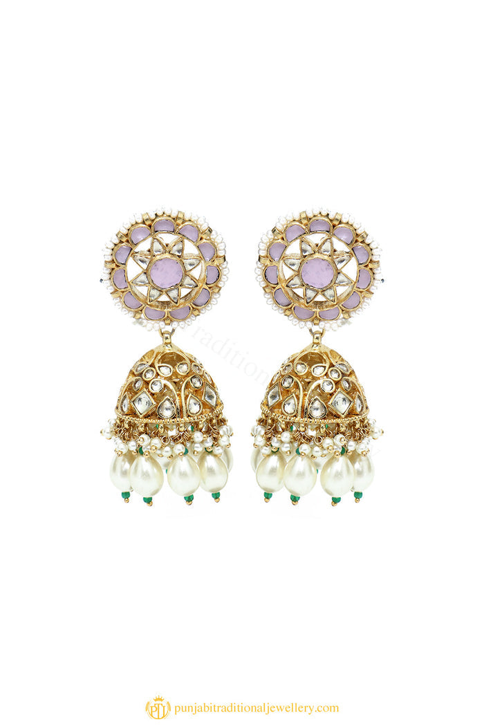 Gold Finished Earrings by PTJ