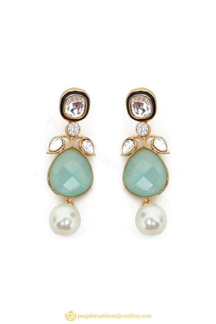 Gold Finished Earrings by PTJ
