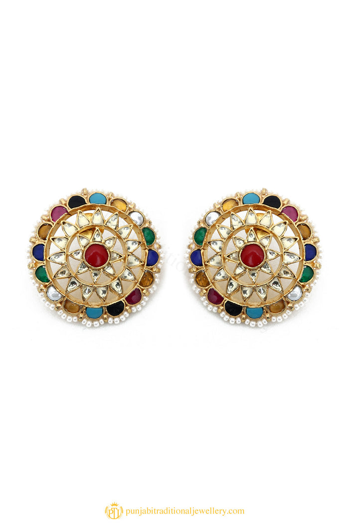 Gold Finished Earrings by PTJ