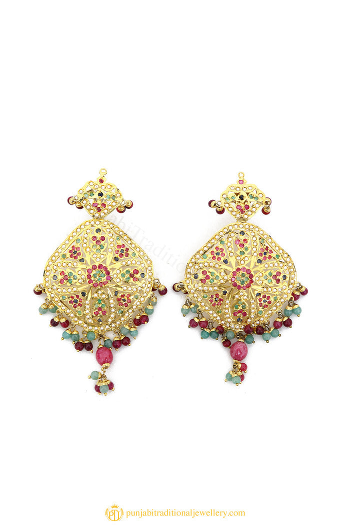 Gold Finished Earrings by PTJ