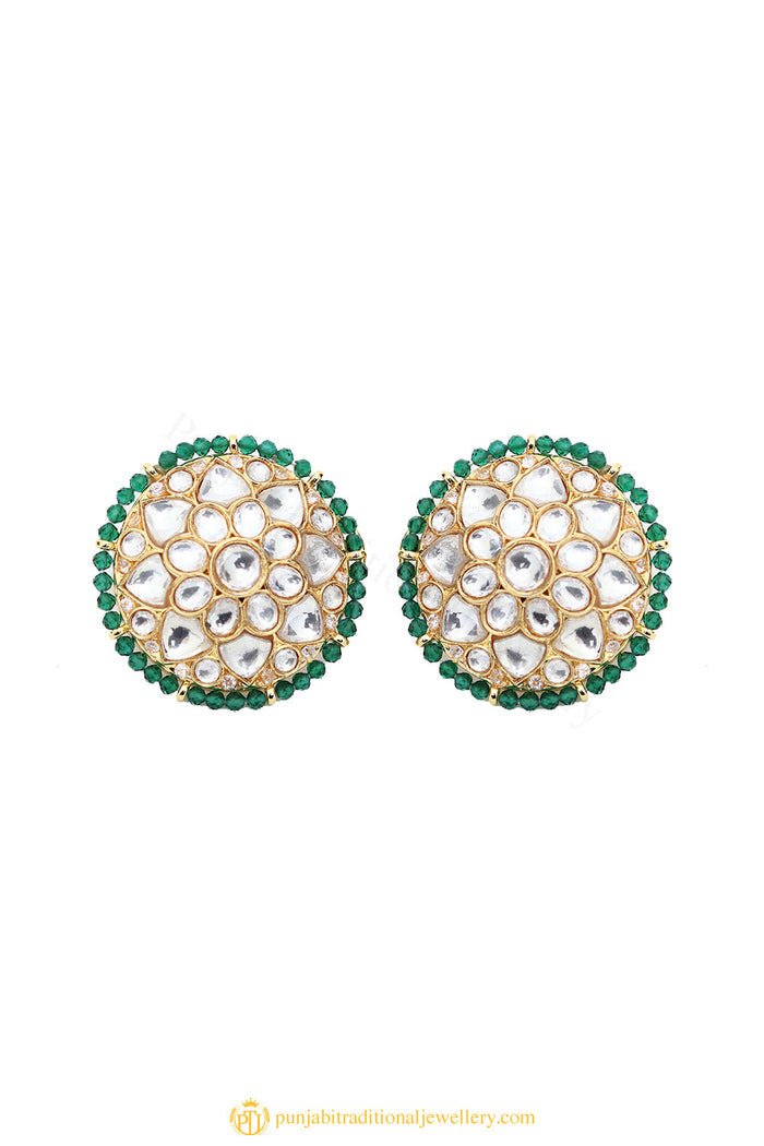 Gold Finished Earrings by PTJ
