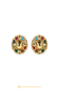 Gold Finished Earrings by PTJ