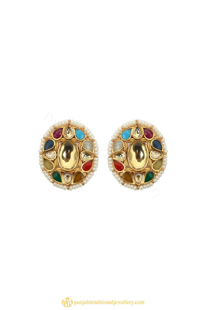 Gold Finished Earrings by PTJ