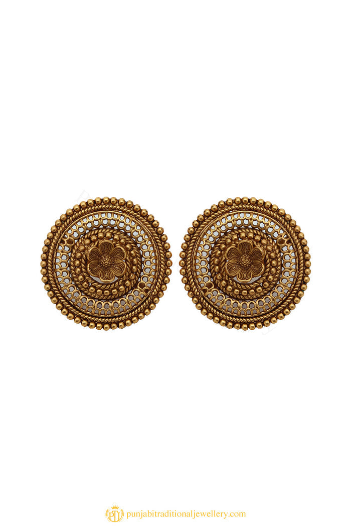 Gold Finished Earrings by PTJ