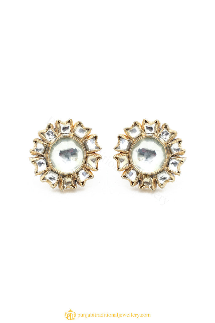 Gold Finished Earrings by PTJ