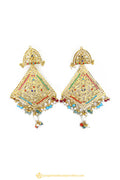 Gold Finished Earrings by PTJ