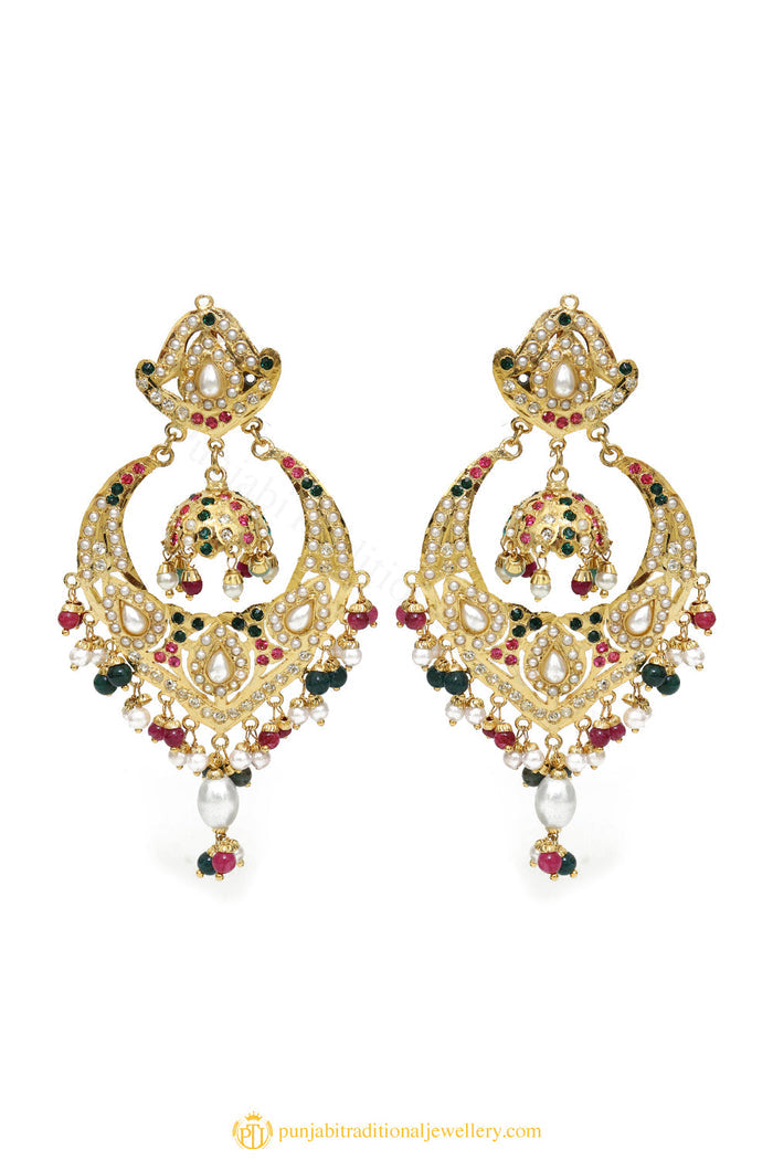 Gold Finished Earrings by PTJ