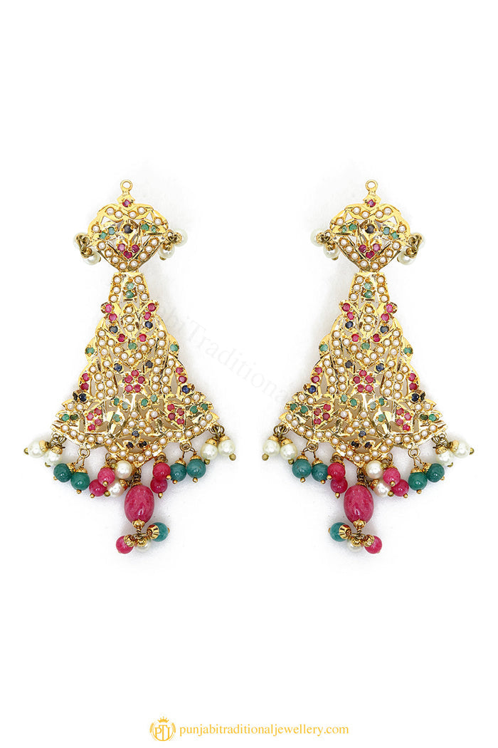 Gold Finished Earrings by PTJ