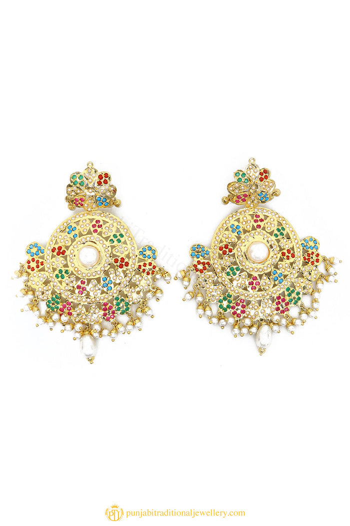 Gold Finished Earrings by PTJ
