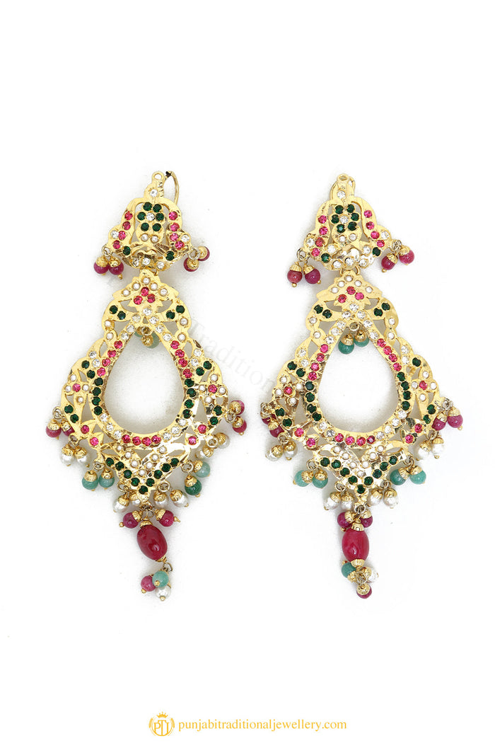 Gold Finished Earrings by PTJ
