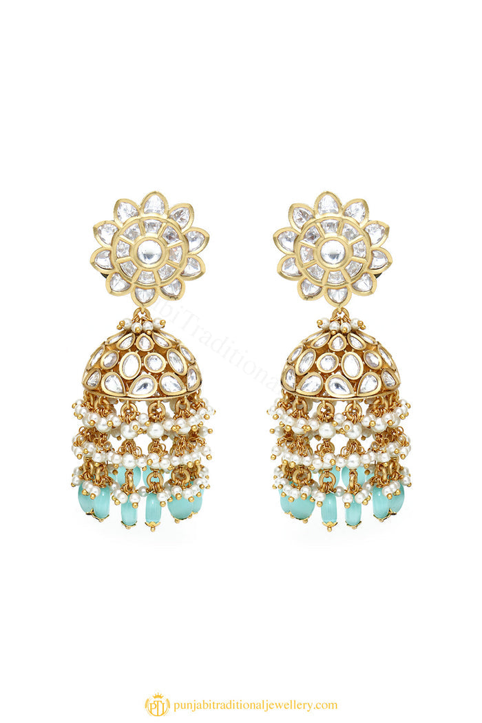 Gold Finished Earrings by PTJ