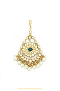 Gold Finished Emerald Kundan Passa By PTJ Exclusive