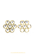Gold Finished Kundan Kundan Studs By PTJ