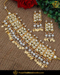 Gold Finished Kundan Pippal Patti Choker Set by Punjabi Traditional Jewellery