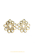 Gold Finished Kundan Studs By PTJ