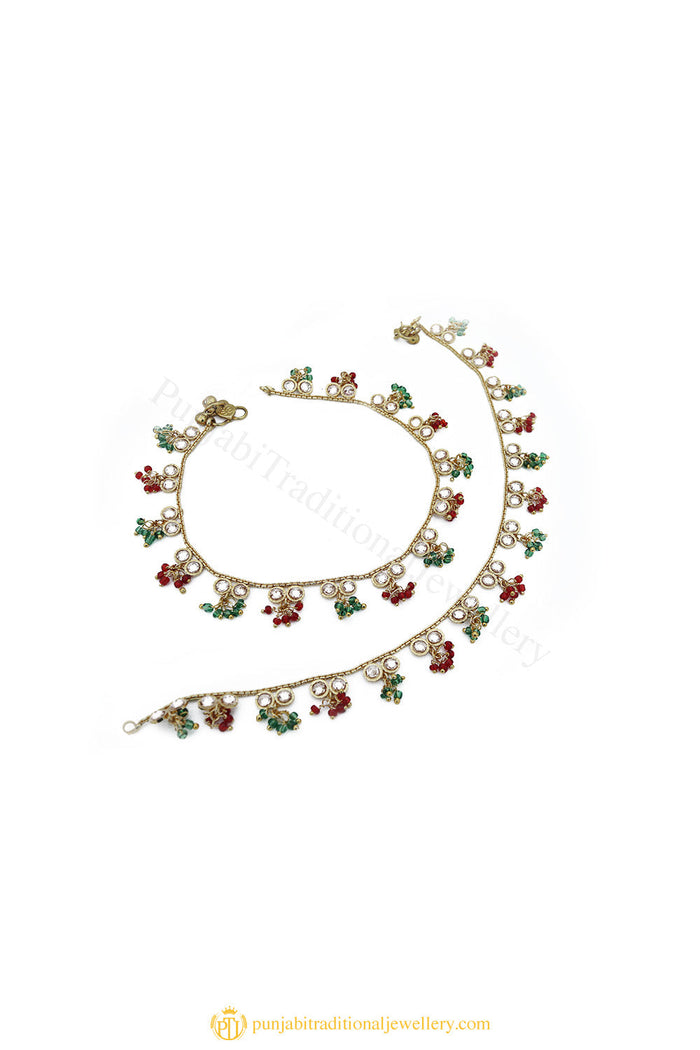 Gold Finished Payal by PTJ