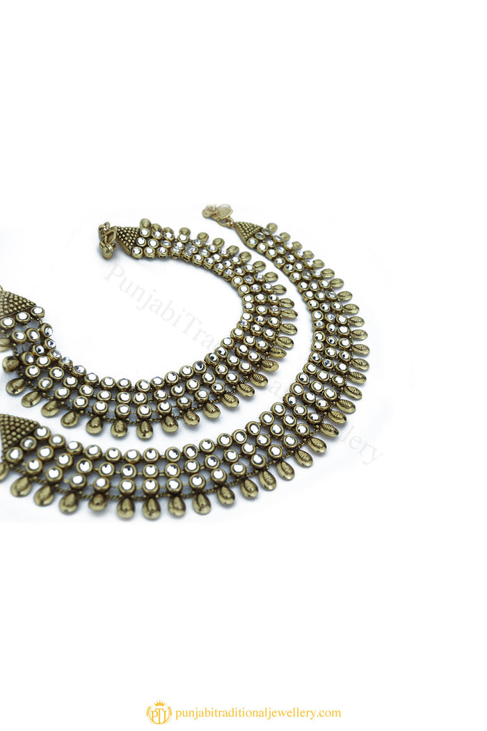 Gold Finished Payal by PTJ