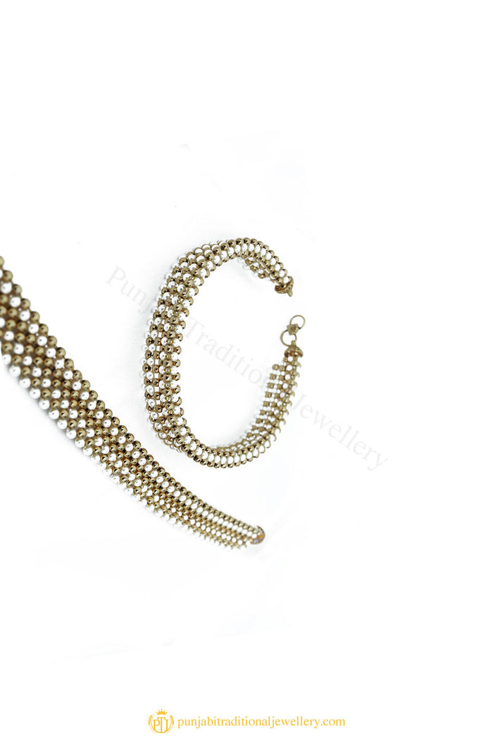 Gold Finished Payal by PTJ
