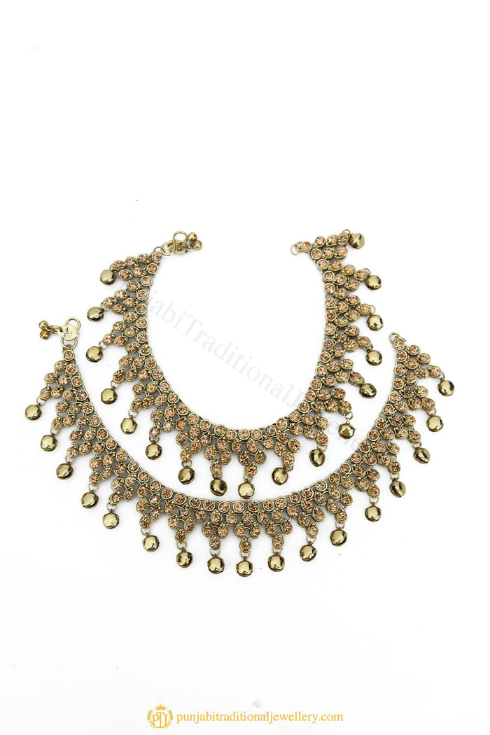 Gold Finished Payal by PTJ