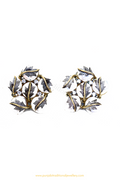 Gold Finished Shell Pearl Studs By PTJ