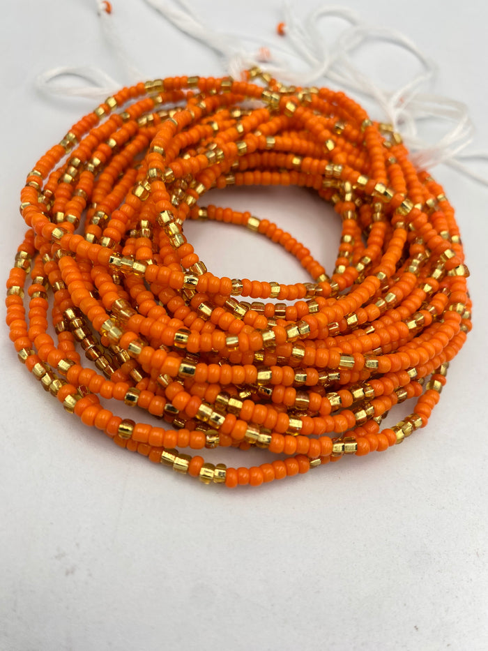 Gold & Orange Waist Bead
