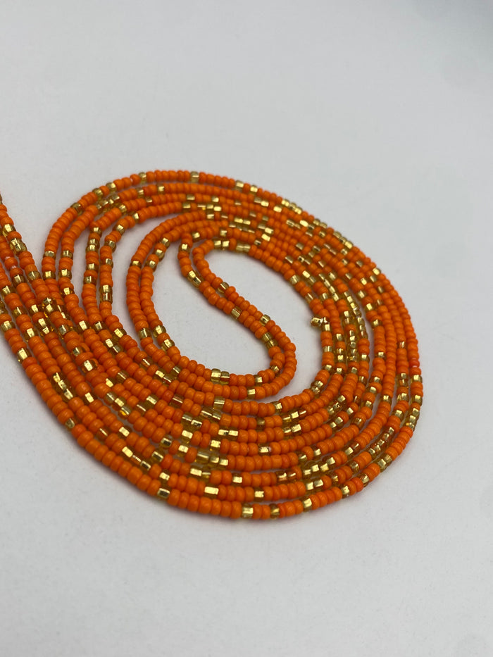 Gold & Orange Waist Bead