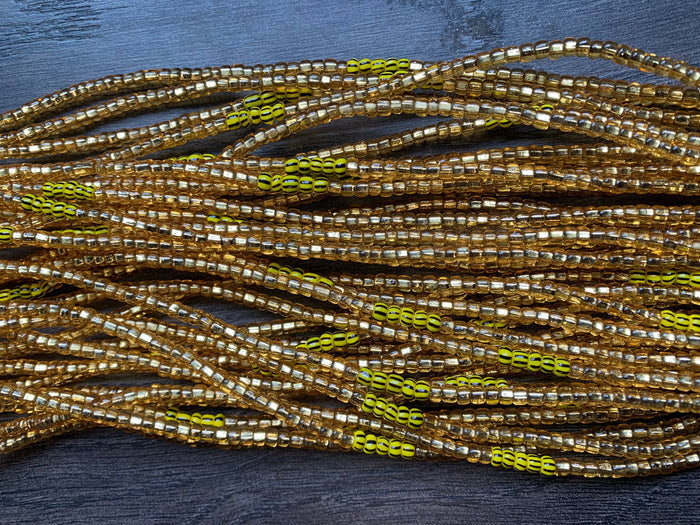 Gold with yellow, Waist Beads
