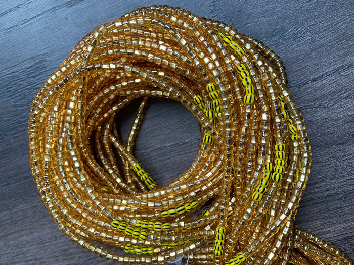 Gold with yellow, Waist Beads