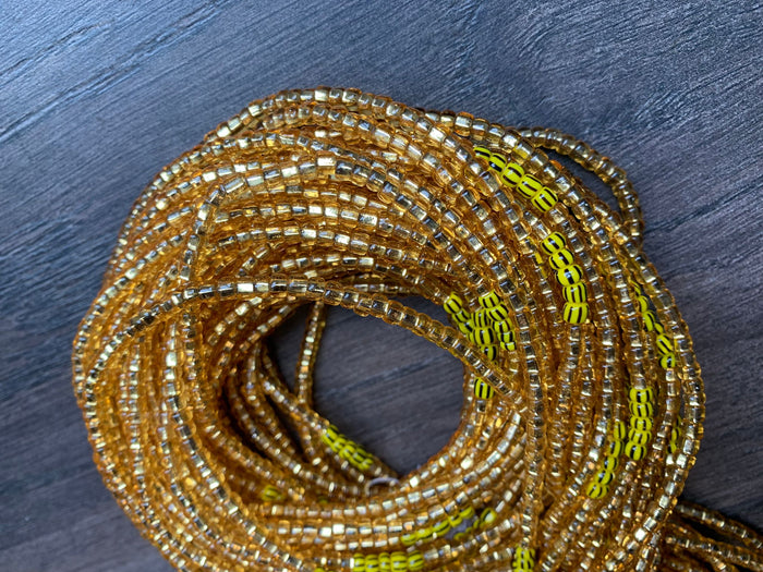 Gold with yellow, Waist Beads