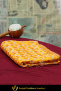 Golden Color Pure Phulkari Dupatta By Punjabi Traditional Jewellery