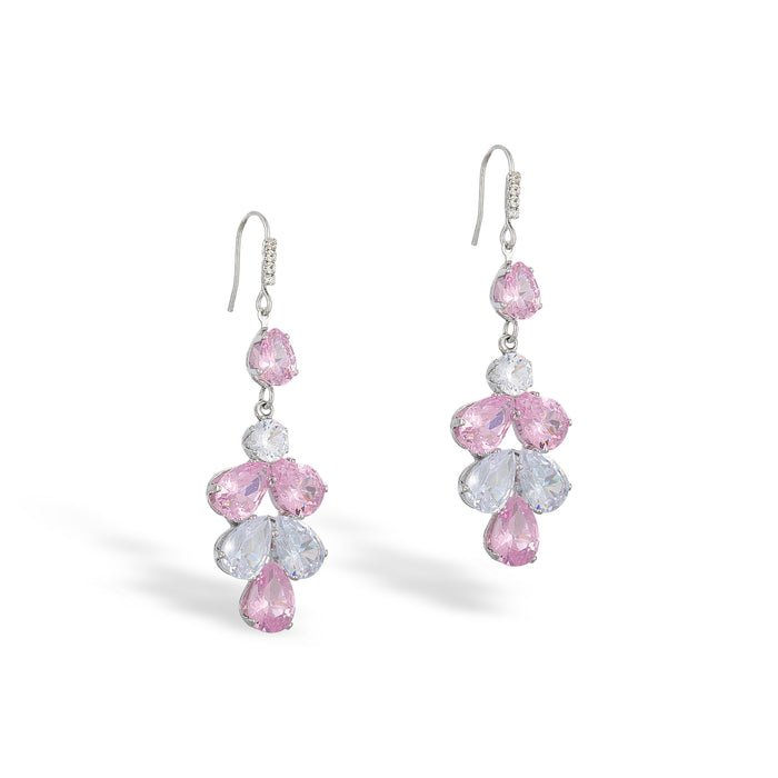 Grazielle Pink Teardrop Drop Earrings