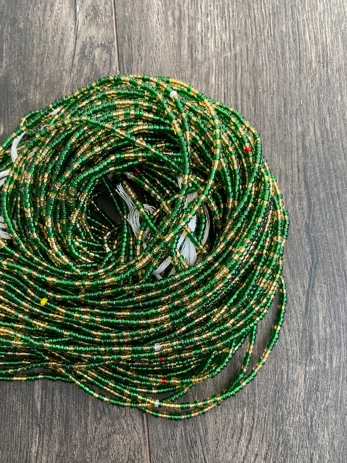 Green & Gold ~ Waist Bead