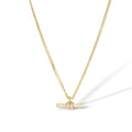 Gundrunia 14K Gold Twisted Knot T Bar Necklace