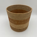 Handwoven Natural Bin with natural color accent