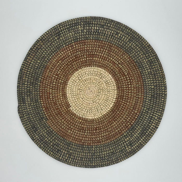 Handwoven placemats - brown/green color - 40 cm