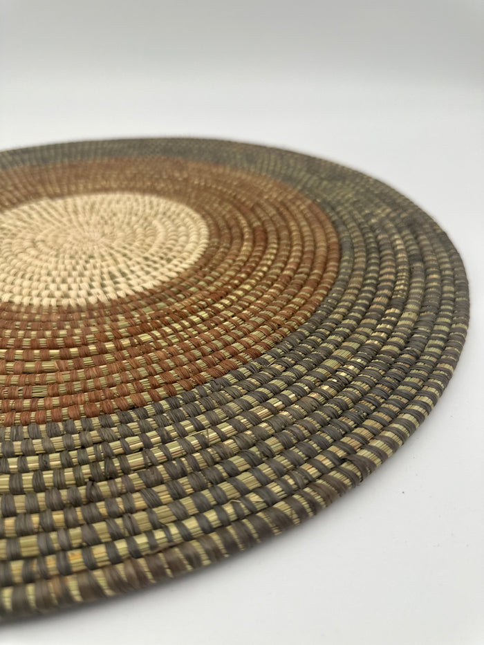 Handwoven placemats - brown/green color - 40 cm