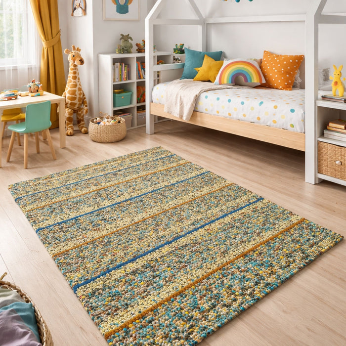 Handwoven Rug  Multi-Color/Pastel