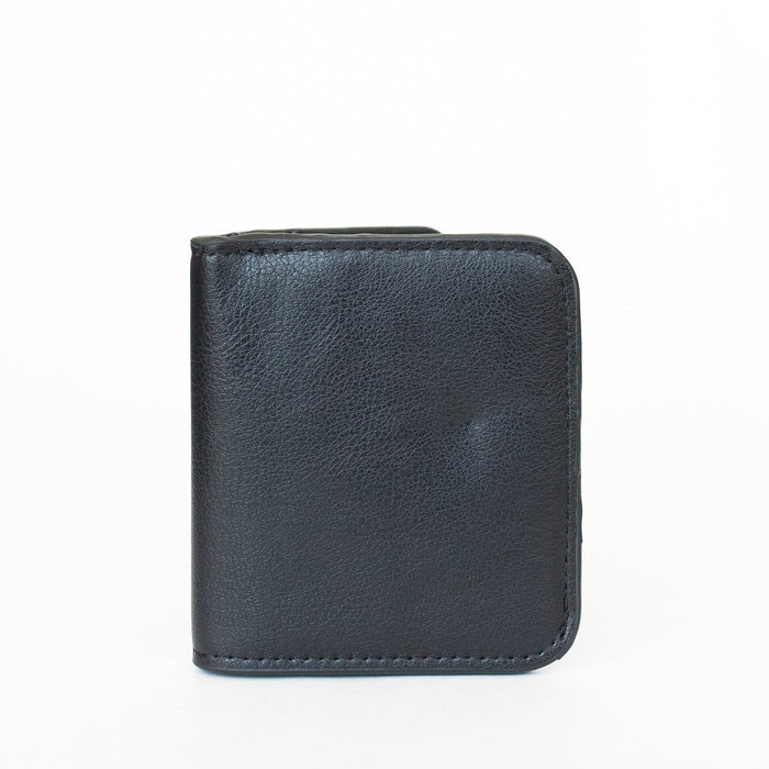 Harper Wallet | Ebony Vegan Leather RFID Compact Card Holder