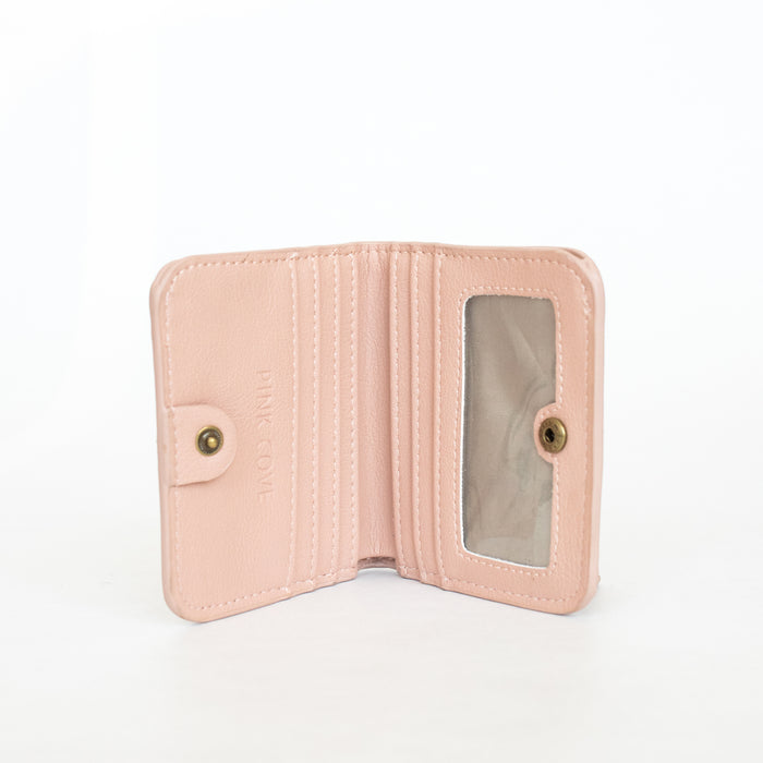Harper Wallet | Pink Vegan Leather RFID Compact Card Holder