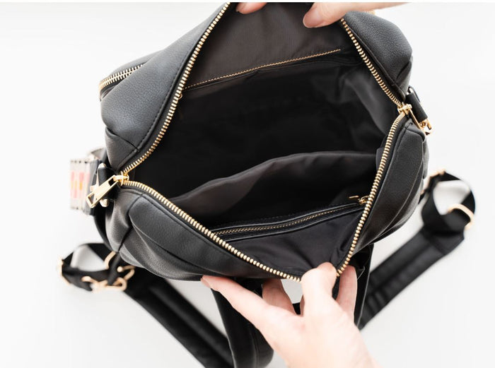 Hazel Bag | Ebony Premium Vegan Leather Convertible Everyday Tote