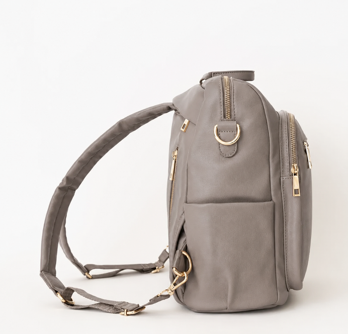 Hazel Bag | Matte Ash Premium Vegan Leather Convertible Backpack