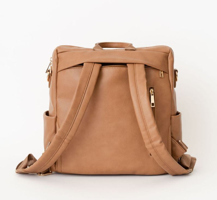 Hazel Bag | Saddle Premium Vegan Leather Convertible Everyday Tote