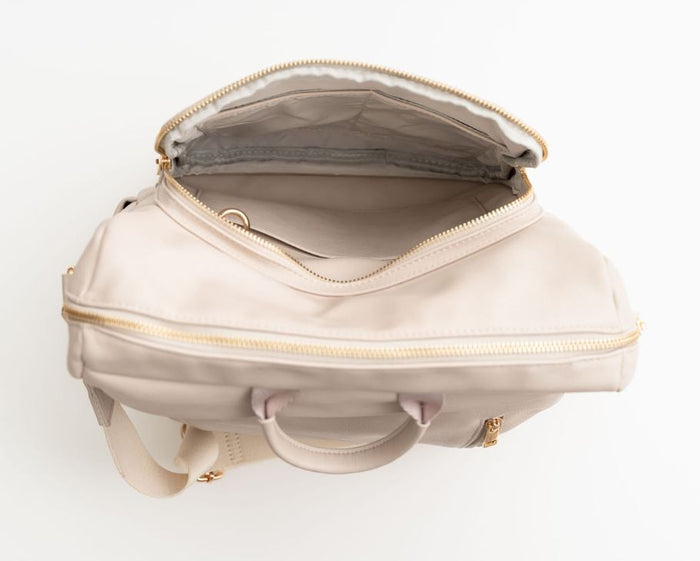 Hazel Bag | Stone Premium Vegan Leather Convertible Everyday Tote