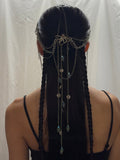 Headpiece: Silver and Blue Dainty Long Piece